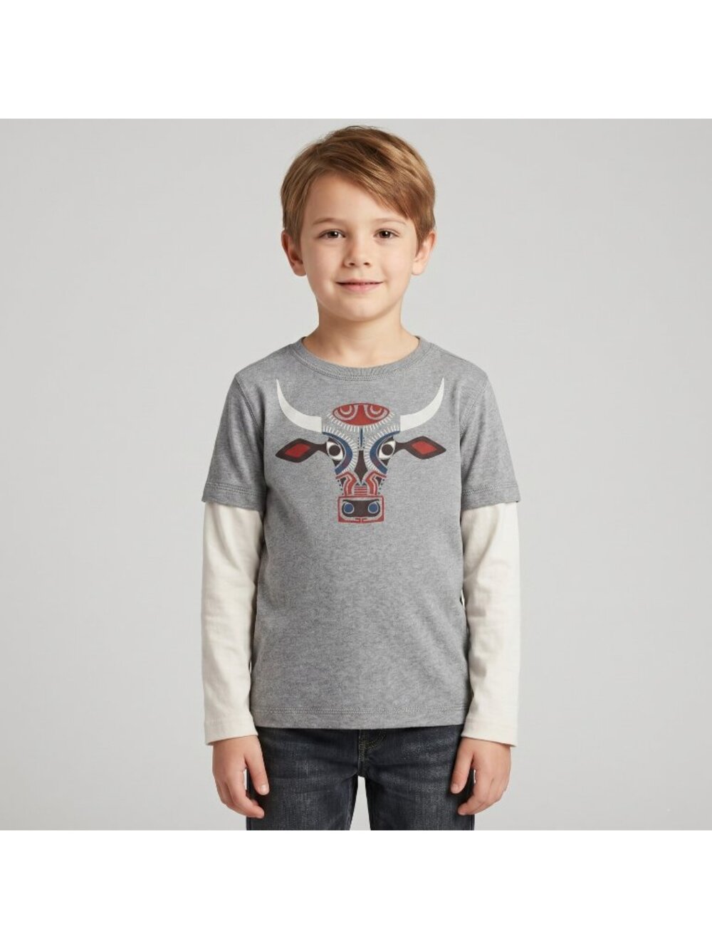 Tea Collection Boys Mercado Mexicano Modern Mexico Toro Pintado Top Shirt size 7